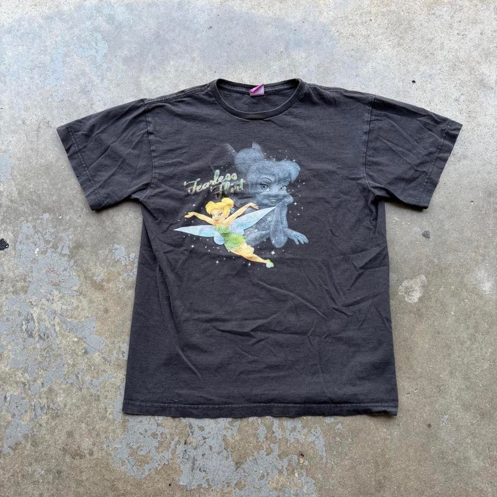 Vintage Disney Tinkerbell Fearless Flirt black cotton t-shirt size M